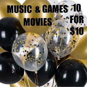 10 For $10 Music, CD’s or DVD’s